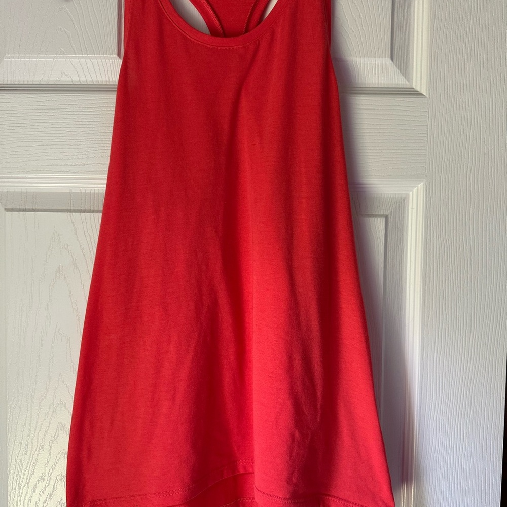 Athleta Red Relaxed Backless Tank Top